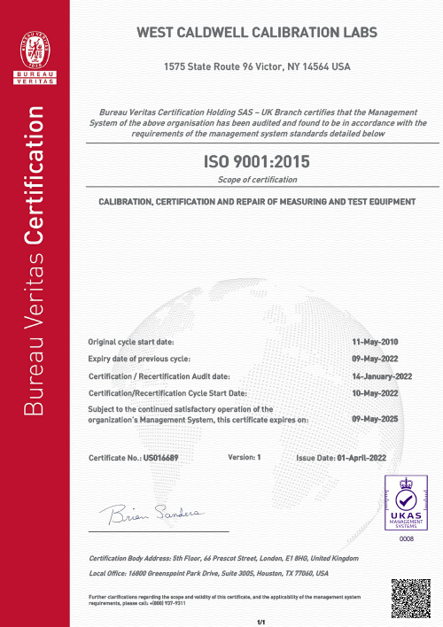 BVQI Certificate